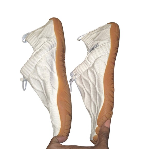 WateLves Barefoot Shoes Women Men 38 Minimalist Comfortable Walking Cream Knit - Picture 4 of 6